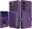 Samsung Galaxy S24 FE 3 in 1 Back Cover Portemonnee Hoesje Paars