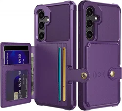 Samsung Galaxy S24 FE 3 in 1 Back Cover Portemonnee Hoesje Paars afbeelding