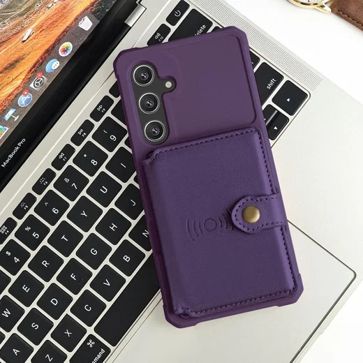 Samsung Galaxy S24 FE 3 in 1 Back Cover Portemonnee Hoesje Paars afbeelding 10