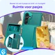 Samsung Galaxy S24 FE 3 in 1 Back Cover Portemonnee Hoesje Groen afbeelding 3