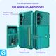 Samsung Galaxy S24 FE 3 in 1 Back Cover Portemonnee Hoesje Groen afbeelding 5