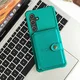 Samsung Galaxy S24 FE 3 in 1 Back Cover Portemonnee Hoesje Groen afbeelding 11