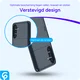 Samsung Galaxy S24 FE Hoesje met Slider Kaarthouder Back Cover Blauw afbeelding 2