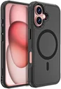 Apple iPhone 16 Hoesje Dual-Layer Hybride Back Cover met MagSafe Zwart
