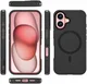 Apple iPhone 16 Hoesje Dual-Layer Hybride Back Cover met MagSafe Zwart afbeelding 11