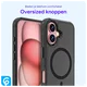 Apple iPhone 16 Hoesje Dual-Layer Hybride Back Cover met MagSafe Zwart afbeelding 5