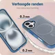 Apple iPhone 16 Hoesje Dual-Layer Hybride Back Cover met MagSafe Blauw afbeelding 5
