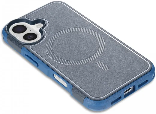 Apple iPhone 16 Hoesje Dual-Layer Hybride Back Cover met MagSafe Blauw afbeelding 12