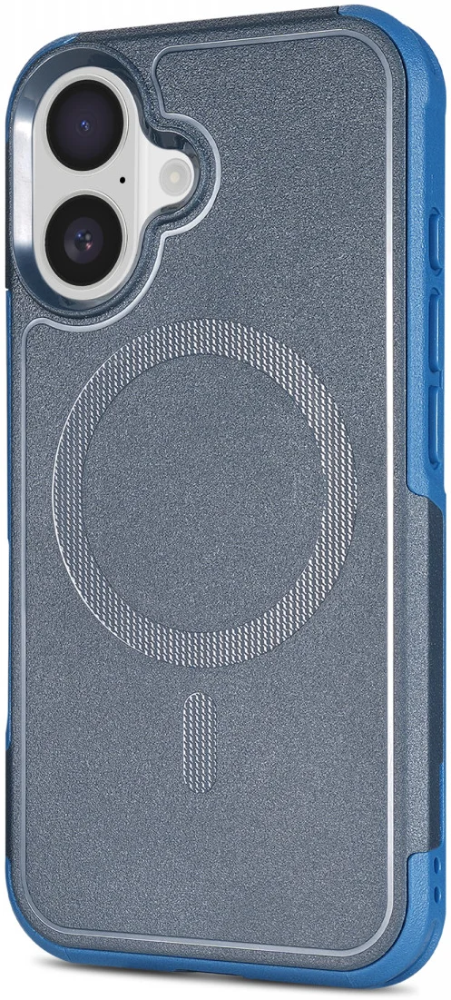 Apple iPhone 16 Hoesje Dual-Layer Hybride Back Cover met MagSafe Blauw afbeelding 14