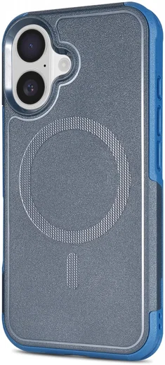 Apple iPhone 16 Hoesje Dual-Layer Hybride Back Cover met MagSafe Blauw afbeelding 14
