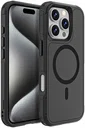 Apple iPhone 16 Pro Hoesje Dual-Layer Hybride Back Cover met MagSafe Zwart