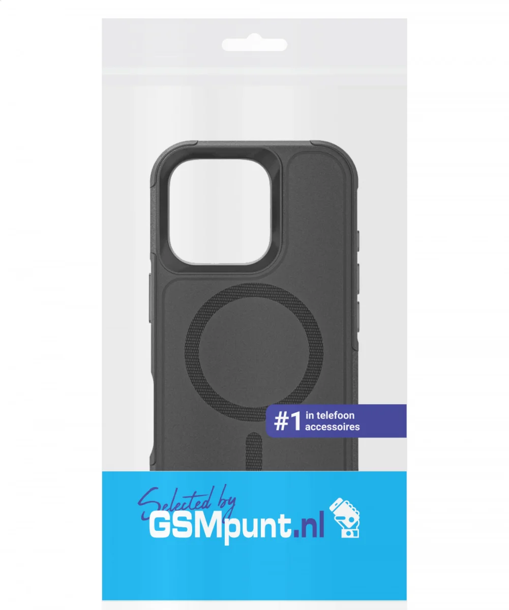 Apple iPhone 16 Pro Hoesje Dual-Layer Hybride Back Cover met MagSafe Zwart afbeelding 10
