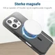 Apple iPhone 16 Pro Hoesje Dual-Layer Hybride Back Cover met MagSafe Zwart afbeelding 3