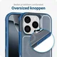Apple iPhone 16 Pro Hoesje Dual-Layer Hybride Back Cover met MagSafe Blauw afbeelding 6