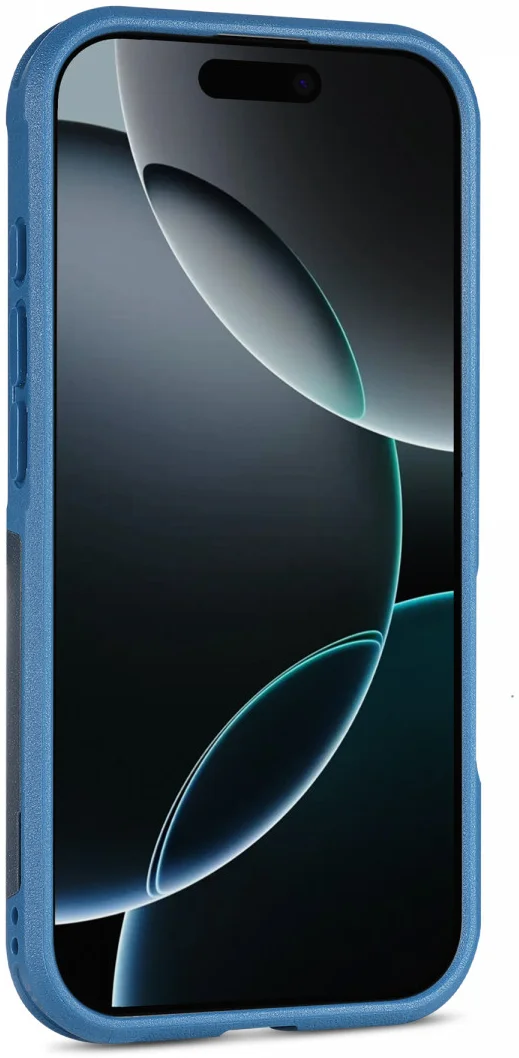 Apple iPhone 16 Pro Hoesje Dual-Layer Hybride Back Cover met MagSafe Blauw afbeelding 9