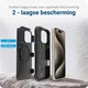 Apple iPhone 16 Pro Max Hoesje Dual-Layer Hybride Back Cover met MagSafe Zwart afbeelding 8