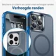 Apple iPhone 16 Pro Max Hoesje Dual-Layer Hybride Back Cover met MagSafe Blauw afbeelding 3
