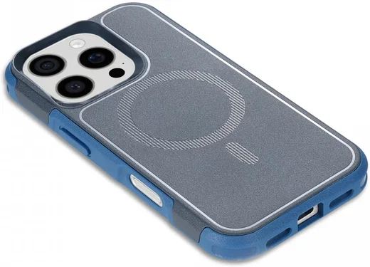 Apple iPhone 16 Pro Max Hoesje Dual-Layer Hybride Back Cover met MagSafe Blauw afbeelding 14