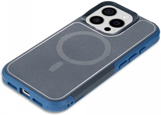 Apple iPhone 16 Pro Max Hoesje Dual-Layer Hybride Back Cover met MagSafe Blauw afbeelding 15