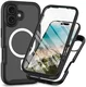 Apple iPhone 16 Hoesje Full Protect 360° Cover met MagSafe Zwart