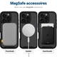 Apple iPhone 16 Pro Hoesje Full Protect 360° Cover met MagSafe Zwart afbeelding 3