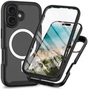 Apple iPhone 16 Plus Hoesje Full Protect 360° Cover met MagSafe Zwart