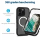 Apple iPhone 16 Pro Max Hoesje Full Protect 360° Cover met MagSafe Zwart afbeelding 2