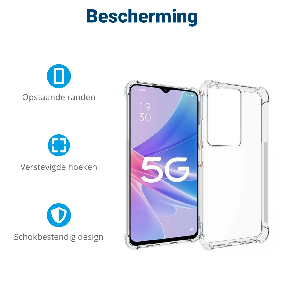 Oppo A79 Hoesje Schokbestendig en Dun TPU Back Cover Transparant afbeelding 4
