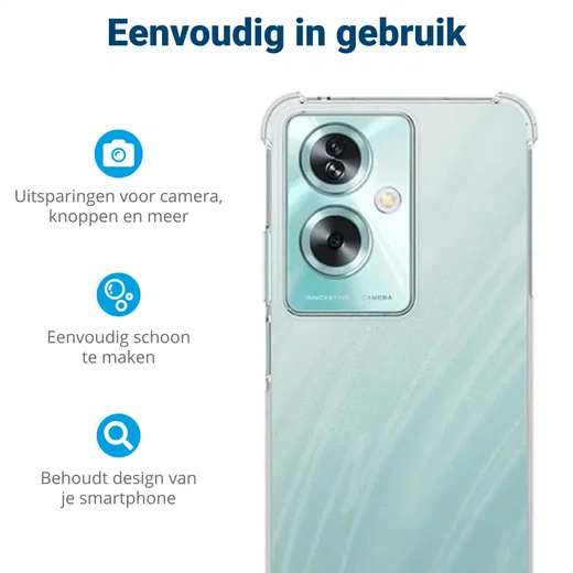 Oppo A79 Hoesje Schokbestendig en Dun TPU Back Cover Transparant afbeelding 6