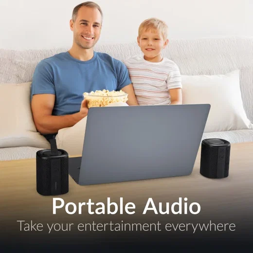 Mobilize 2-in-1 True Wireless Stereo Speaker Bluetooth 5.3 Zwart afbeelding 4