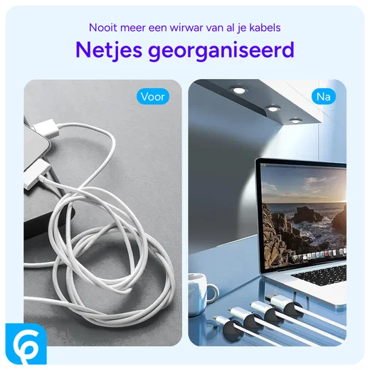 16 Pack Zelfklevende Plakbare Kabelclips Kabelklemmen Zwart afbeelding 4