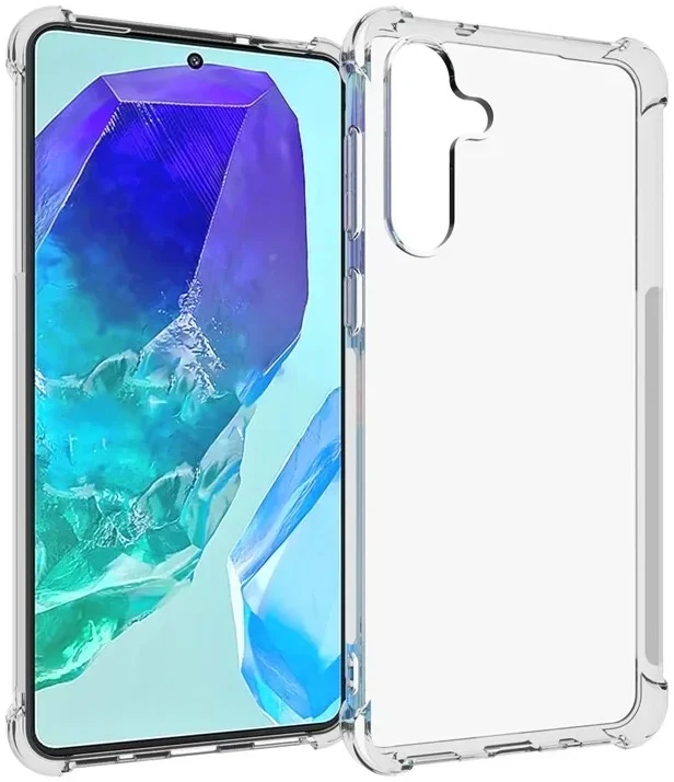 Samsung Galaxy M55 Hoesje Schokbestendig en Dun TPU Back Cover Transparant afbeelding 1