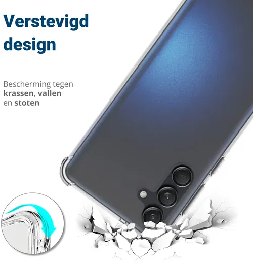 Samsung Galaxy M55 Hoesje Schokbestendig en Dun TPU Back Cover Transparant afbeelding 2