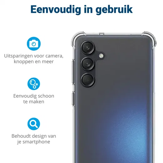 Samsung Galaxy M55 Hoesje Schokbestendig en Dun TPU Back Cover Transparant afbeelding 6