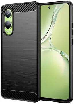 OnePlus Nord CE 4 Lite Hoesje Geborsteld TPU Flexibele Back Cover Zwart