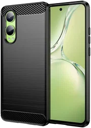 OnePlus Nord CE 4 Lite Hoesje Geborsteld TPU Flexibele Back Cover Zwart afbeelding