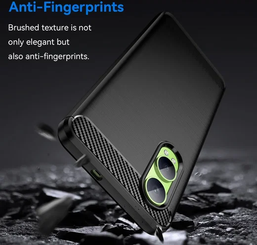 OnePlus Nord CE 4 Lite Hoesje Geborsteld TPU Flexibele Back Cover Zwart afbeelding 4