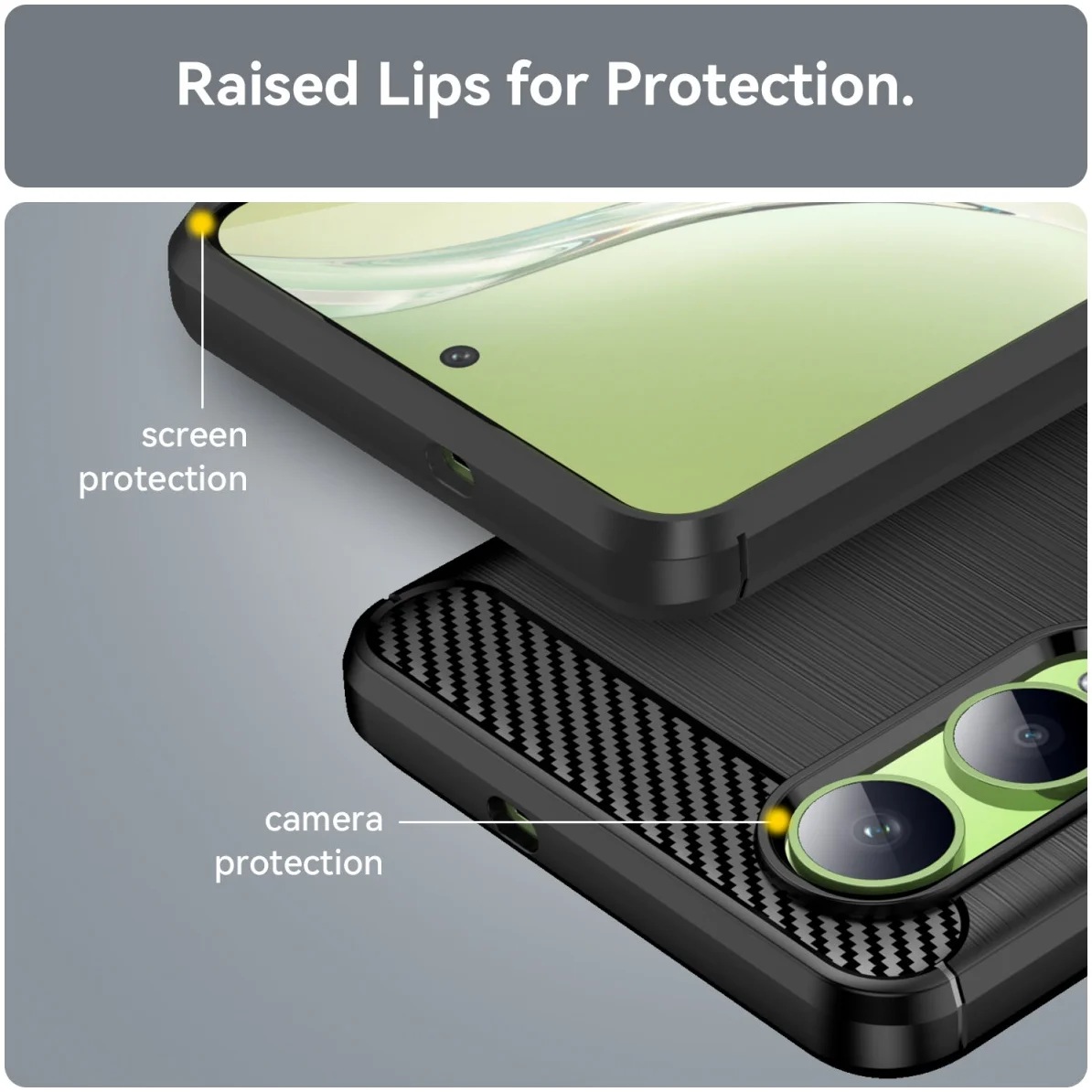 OnePlus Nord CE 4 Lite Hoesje Geborsteld TPU Flexibele Back Cover Zwart afbeelding 6