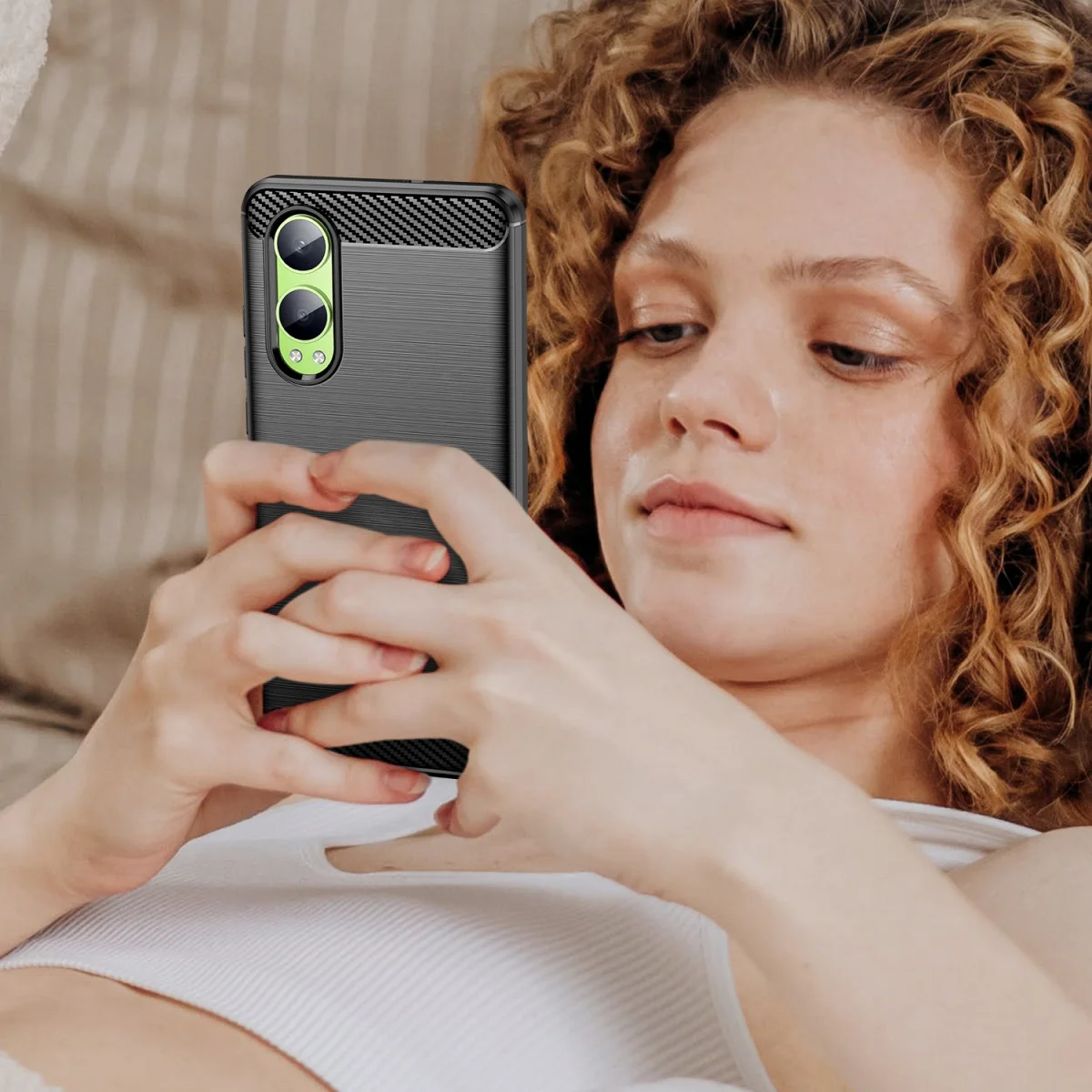 OnePlus Nord CE 4 Lite Hoesje Geborsteld TPU Flexibele Back Cover Zwart afbeelding 7