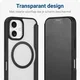 Apple iPhone 16 Hoesje met MagSafe Book Case Transparant / Zwart afbeelding 2