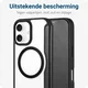 Apple iPhone 16 Hoesje met MagSafe Book Case Transparant / Zwart afbeelding 3