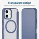 Apple iPhone 16 Hoesje met MagSafe Book Case Transparant / Blauw afbeelding 2