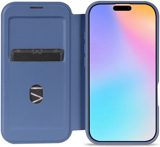 Apple iPhone 16 Hoesje met MagSafe Book Case Transparant / Blauw afbeelding 8