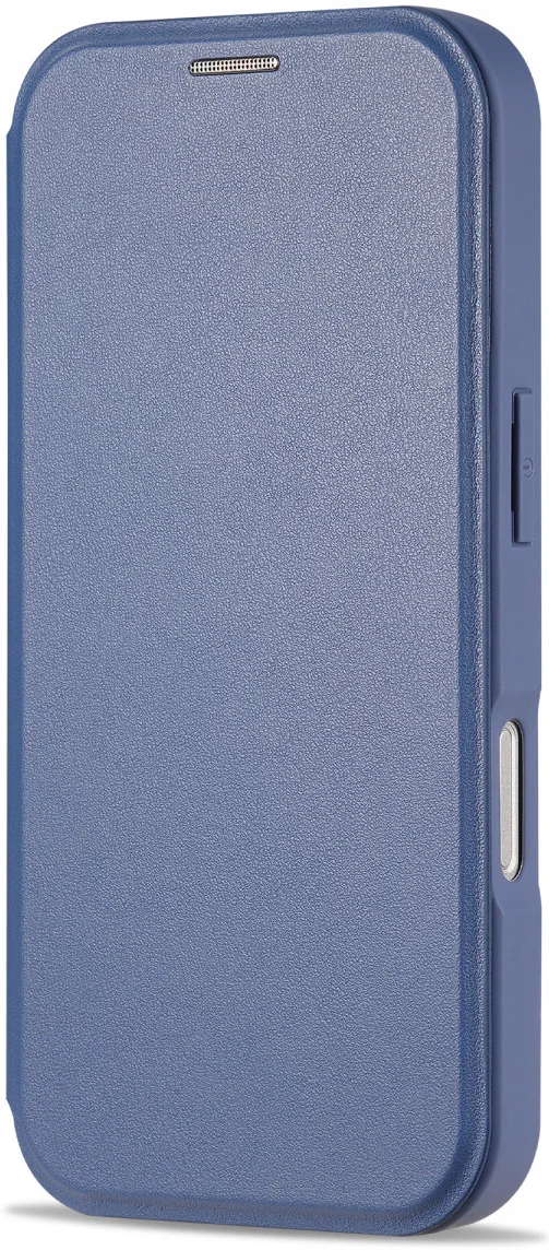 Apple iPhone 16 Hoesje met MagSafe Book Case Transparant / Blauw afbeelding 12