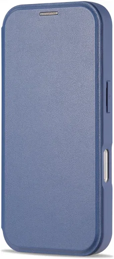 Apple iPhone 16 Hoesje met MagSafe Book Case Transparant / Blauw afbeelding 12