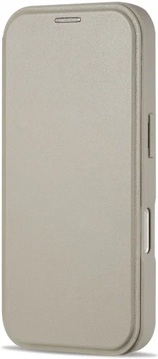 Apple iPhone 16 Hoesje met MagSafe Book Case Transparant / Beige afbeelding 12