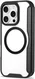 Apple iPhone 16 Pro Hoesje met MagSafe Book Case Transparant / Zwart afbeelding 11