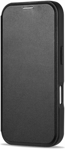 Apple iPhone 16 Pro Hoesje met MagSafe Book Case Transparant / Zwart afbeelding 13