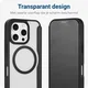 Apple iPhone 16 Pro Hoesje met MagSafe Book Case Transparant / Zwart afbeelding 2