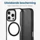 Apple iPhone 16 Pro Hoesje met MagSafe Book Case Transparant / Zwart afbeelding 3
